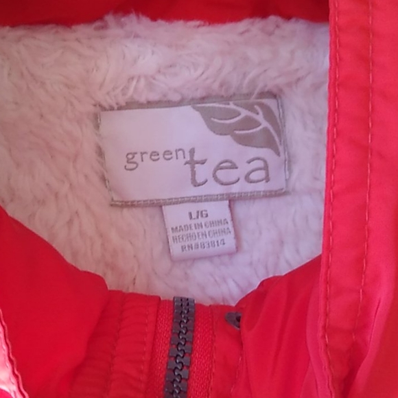 Green Tea Orange Vest Sherpa Lined Super Soft - Picture 3 of 9